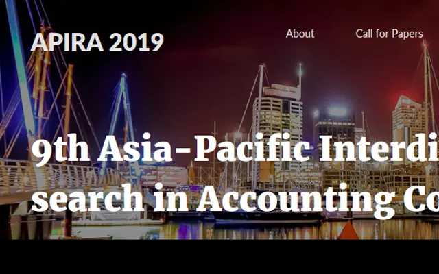 APIRA conference website front page dashboard