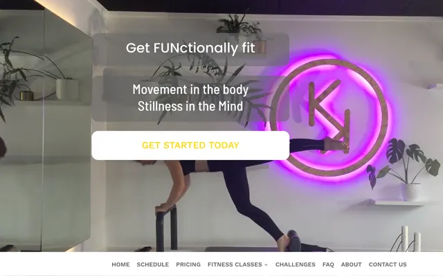 Yoga studio team members present new website design